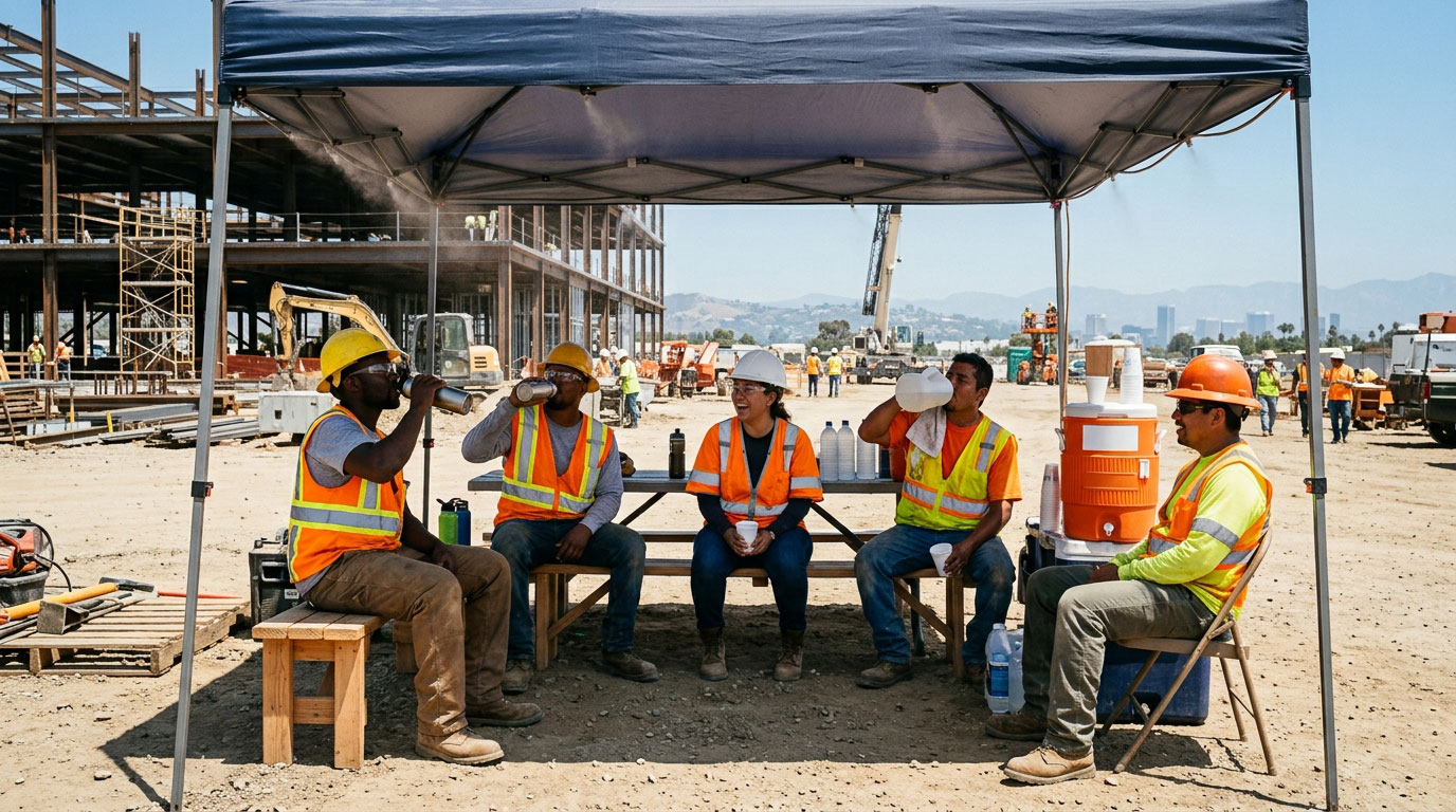 California workers following workplace heat safety rules